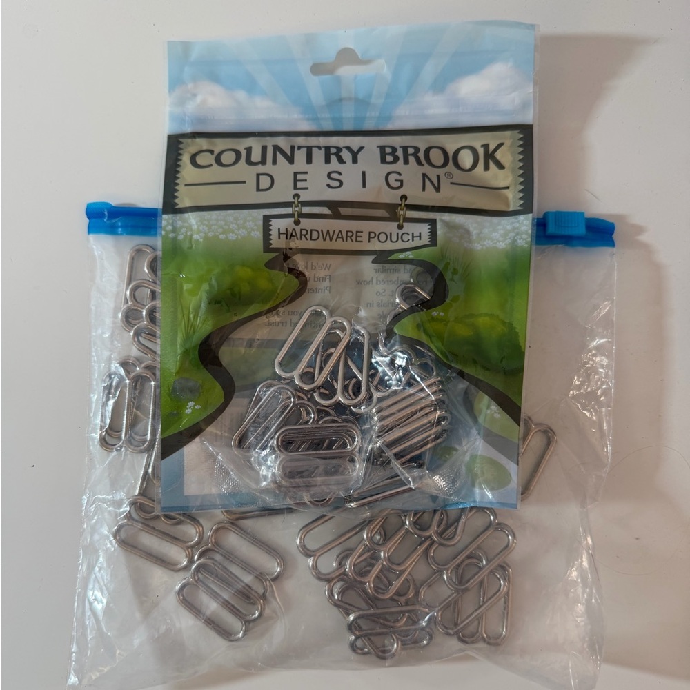 50 - Country Brook Design® 1 Inch Metal Sliding Bar Triglide Buckle Silver Sew